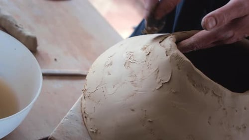 Hands Shaping Clay, Pottery and Ceramic Creation