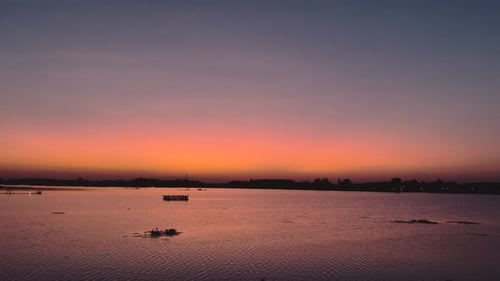 Beautiful sunset and lake
