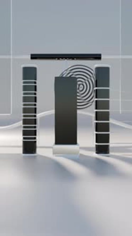 Slice 3D Loop Shapes Animation