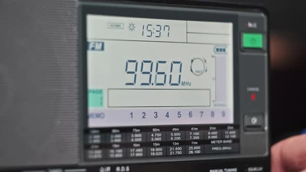 Radio Showing Signal Numbers and Tuning Label Classic Device Reflecting ...