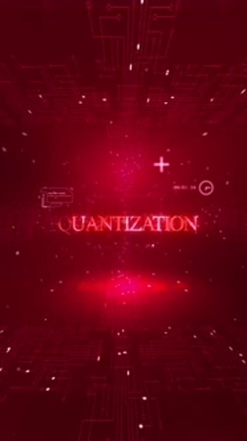 Quantization Words In Ai On Digital Background