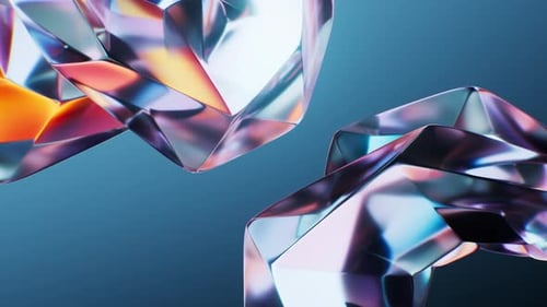 Abstract transparent glass gem background