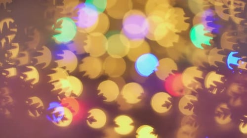 Blurred Bokeh Lights in Abstract Holiday Background