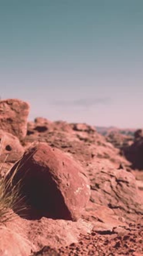 A Rock Formation in the Middle of a Desert