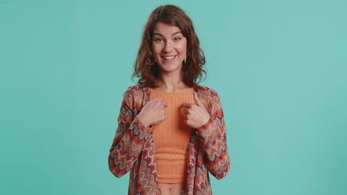 Woman Rubbing Fingers Show Cash Gesture Demands to Pay Back the Debt Take Loan Do Shopping Begging