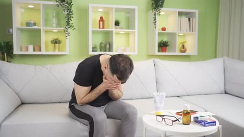 Bone pain begins after the man sneezes.