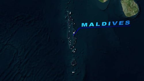 Animação do mapa das Maldivas