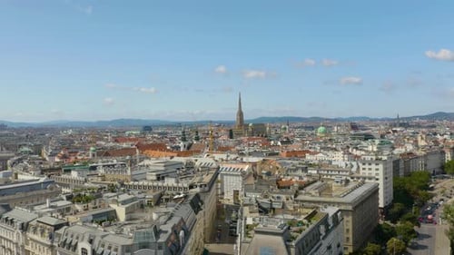Beautiful Establishing Shot of St. Stephen's Cathedral in Vienna, Austria