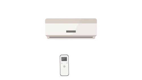 Modern Animated Air Conditioner with Remote Control