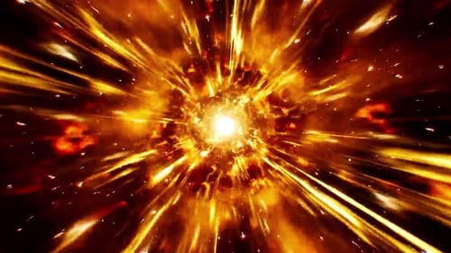 Abstrakte Explosionsflammentunnel-Animation