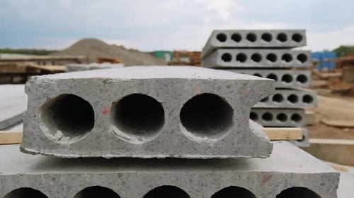 Concrete Slabs Construction Building Materials Stacked