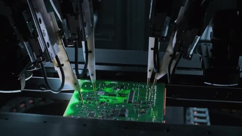 Components on Circuit Board Graphics Processing Unit GPU Processor Artificial Intelligence