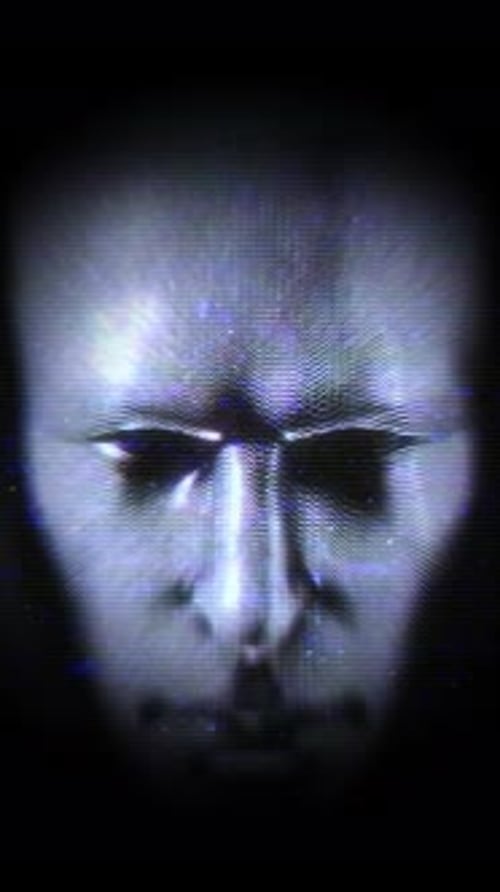 Digital Glitch Human Face Animation