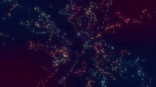 Colorful Abstract Glowing Particle Trails Motion Background