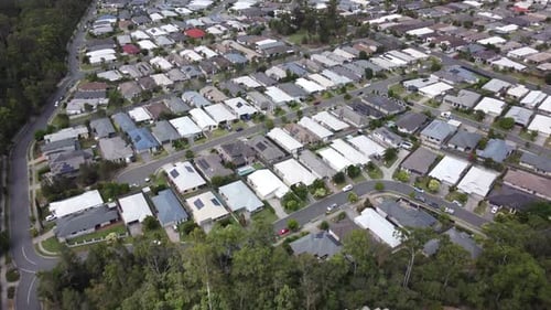 Aerial view of an Australian suburb