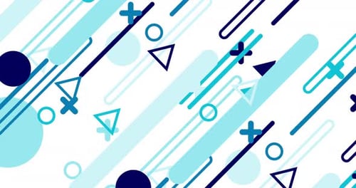 Geometric Shape Abstract Loop Animation Infinity Motion Graphic Shapes Loop Animation on White