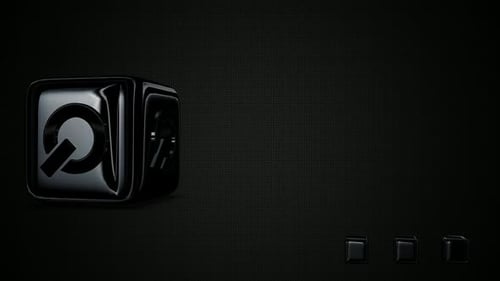 Luxury Business Background, Black Cubes, Exclusive, Reflection, Figures, 3D Render