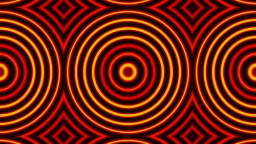 Red And Orange On Black Abstract Curly Pattern Background Vj Loop Animation In HD