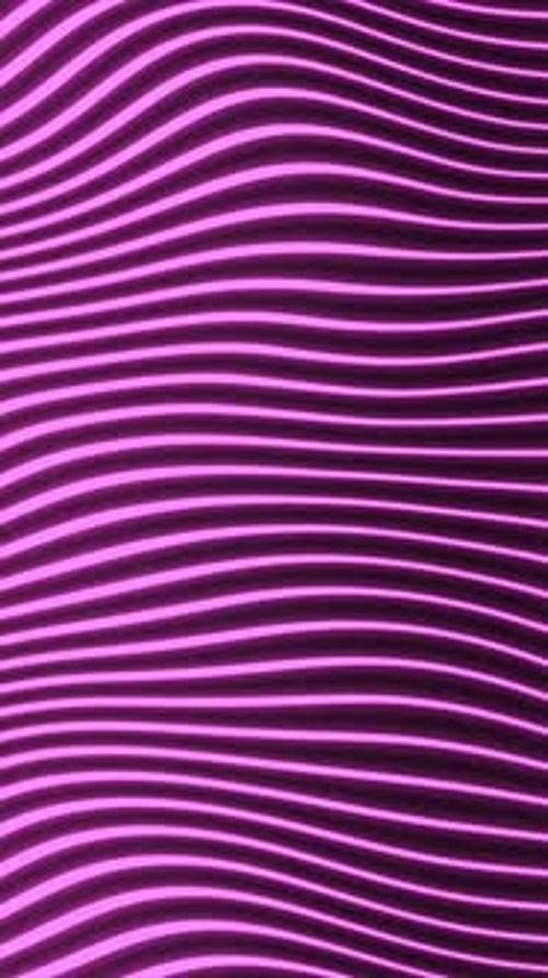Neon Pink Wavy Lines Abstract Motion Background