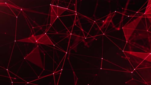 Abstract Red Digital Network Connection Background
