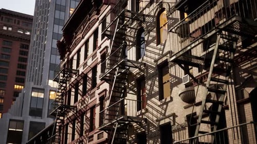 New York Business Center Downtown Buildings View