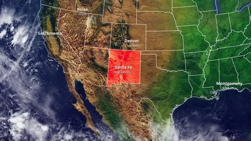 New Mexico Zoom Map 2D