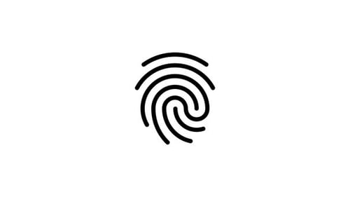 Minimalist Animated Fingerprint Scan Reveal