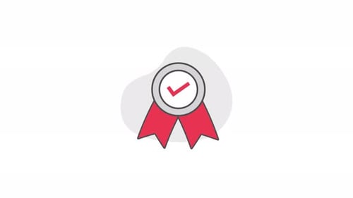 4k Approved Badge. Certified Concept Animation Video