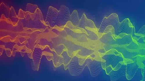 Abstract Colorful Wave Particle Field Background Animation