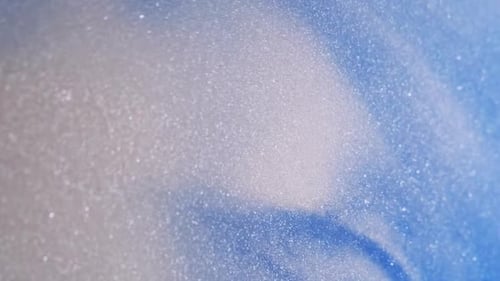 Abstract Blue and White Swirling Liquid Art