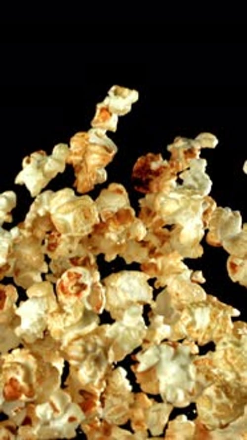 Palomitas voladoras en cámara lenta filmadas con una cámara de alta velocidad a 1000 fps