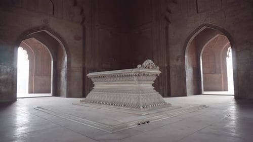 Marble cenotaph in Safdarjung's Tomb in Delhi, India