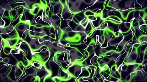 Abstract Green Flowing Lines Motion Background