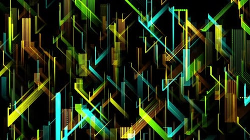 Digital Technology Abstract Glowing Lines Animated Background