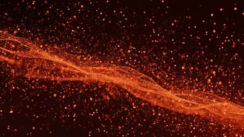 Abstract Flowing Digital Wave Particle Background