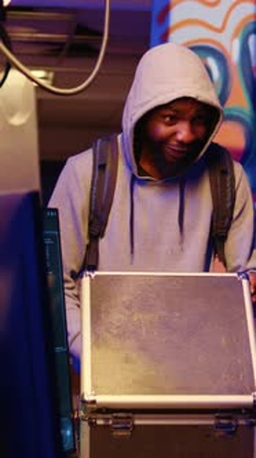 Vertical Video Team of Hackers Developing Spyware