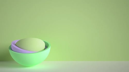 Elegant 3D Abstract Spheres and Rings Animation