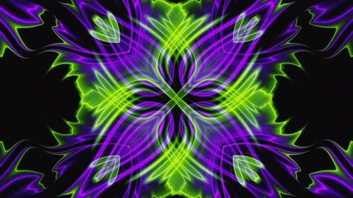 Fond d'animation abstrait violet Neon Waves Dj Loop