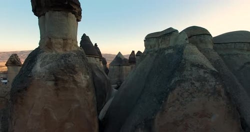 Bizarre Natural Rock Formations In Turkey 4k Drone
