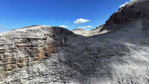 aerial shot of dolomites with a beautiful landscape