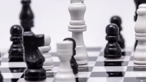 Chess Set Against White