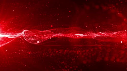 Particles Wave Flow Looped Red V3