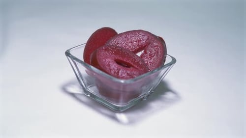 Trinidad sweet red mango in a dessert bowl