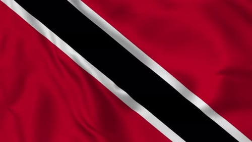 Realistic Waving Flag of Trinidad and Tobago