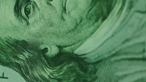 Vertikale Franklin-Banknotenstruktur mit Dollardetails
