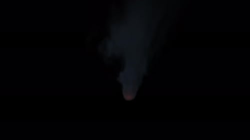 Meteor blazing in fast speed, transparent background