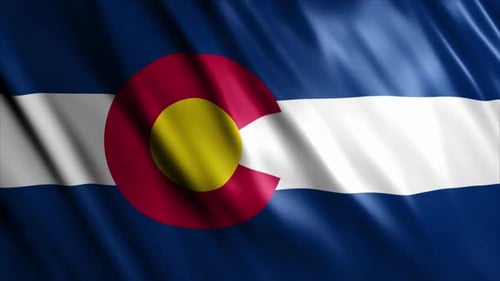 Waving Colorado State Flag Seamless Loop
