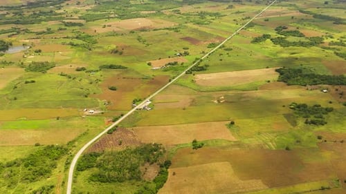 Rural Area with Farm Fields