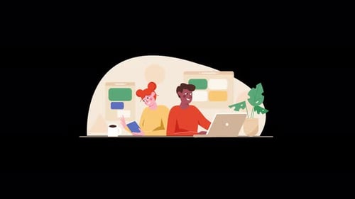 Des amis collaborant dans un espace de travail moderne