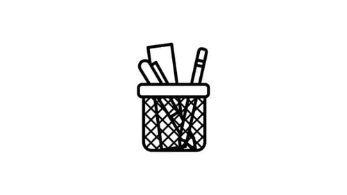 Animation d'icônes de porte-stylo